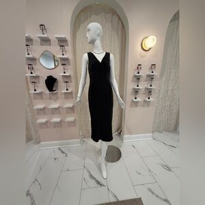 Chic Black Midi Dress Black by bariano